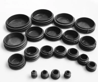 Round Black Hole Plug Rubber Cap End Caps for Steel Tubing, Table Chair Feet